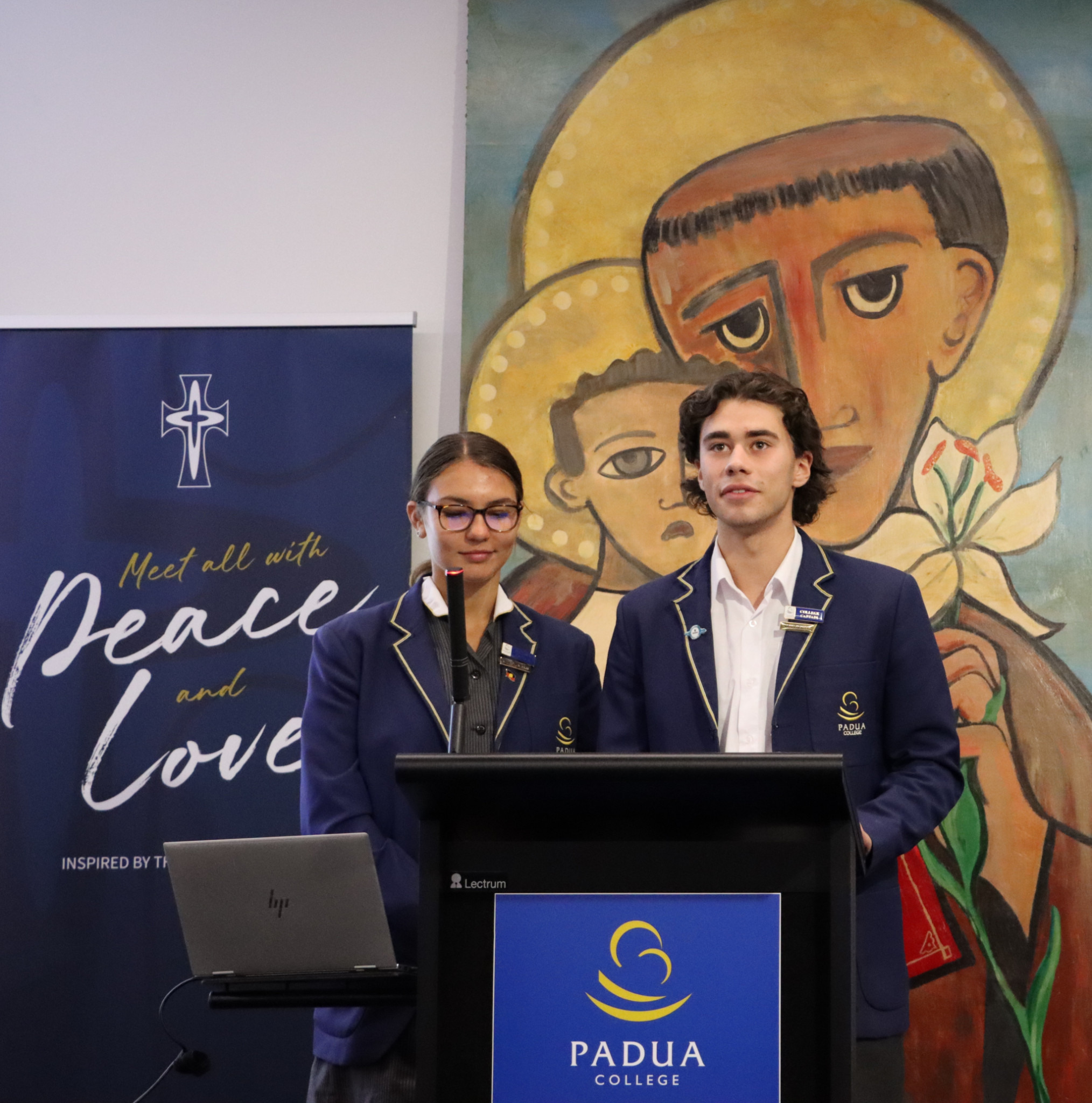 College Captains Alannah Deutsher and Nathan Jinks