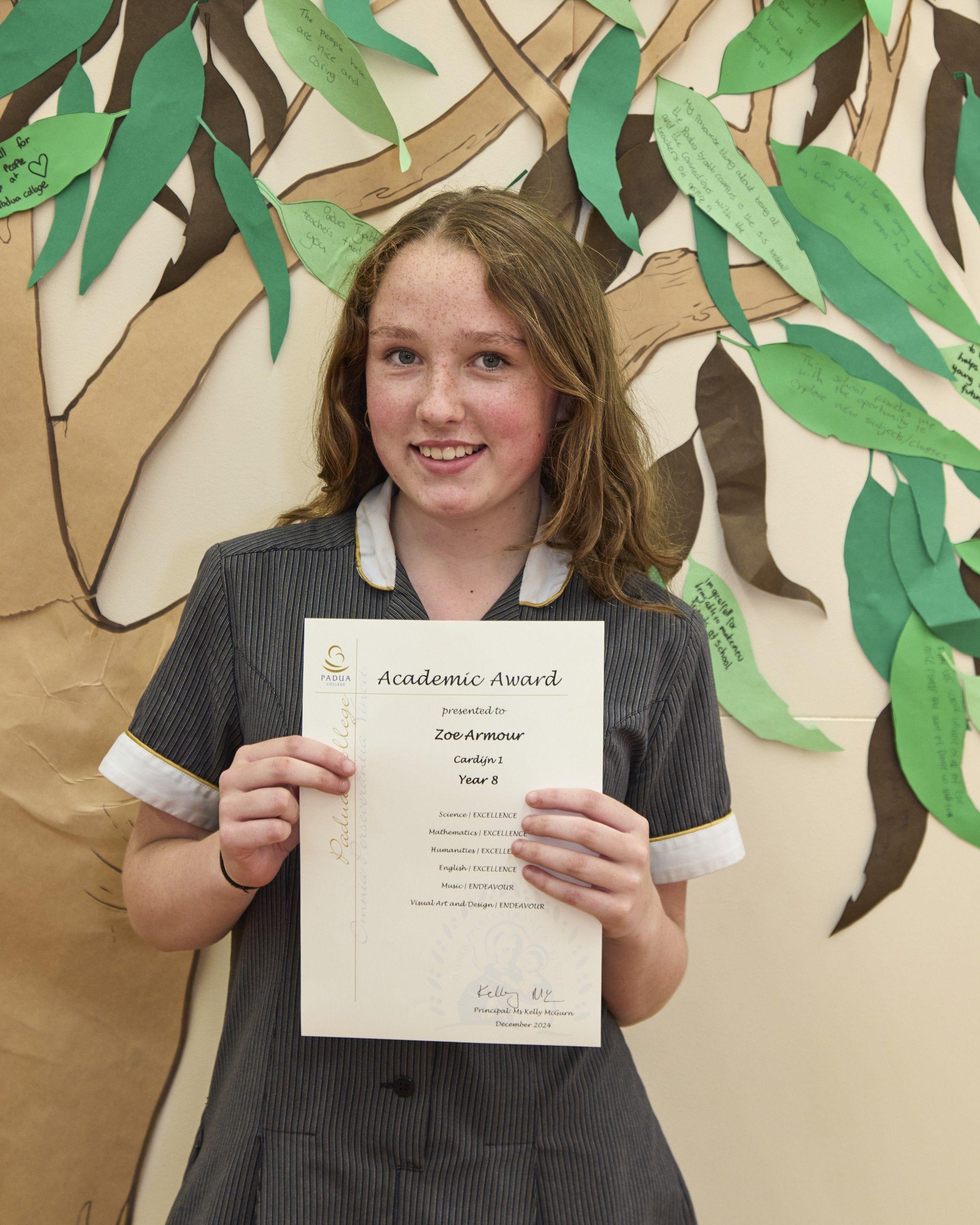 1 S4 A0693 Tyabb Dec24 YEAR 8 ACADEMIC AWARD 2