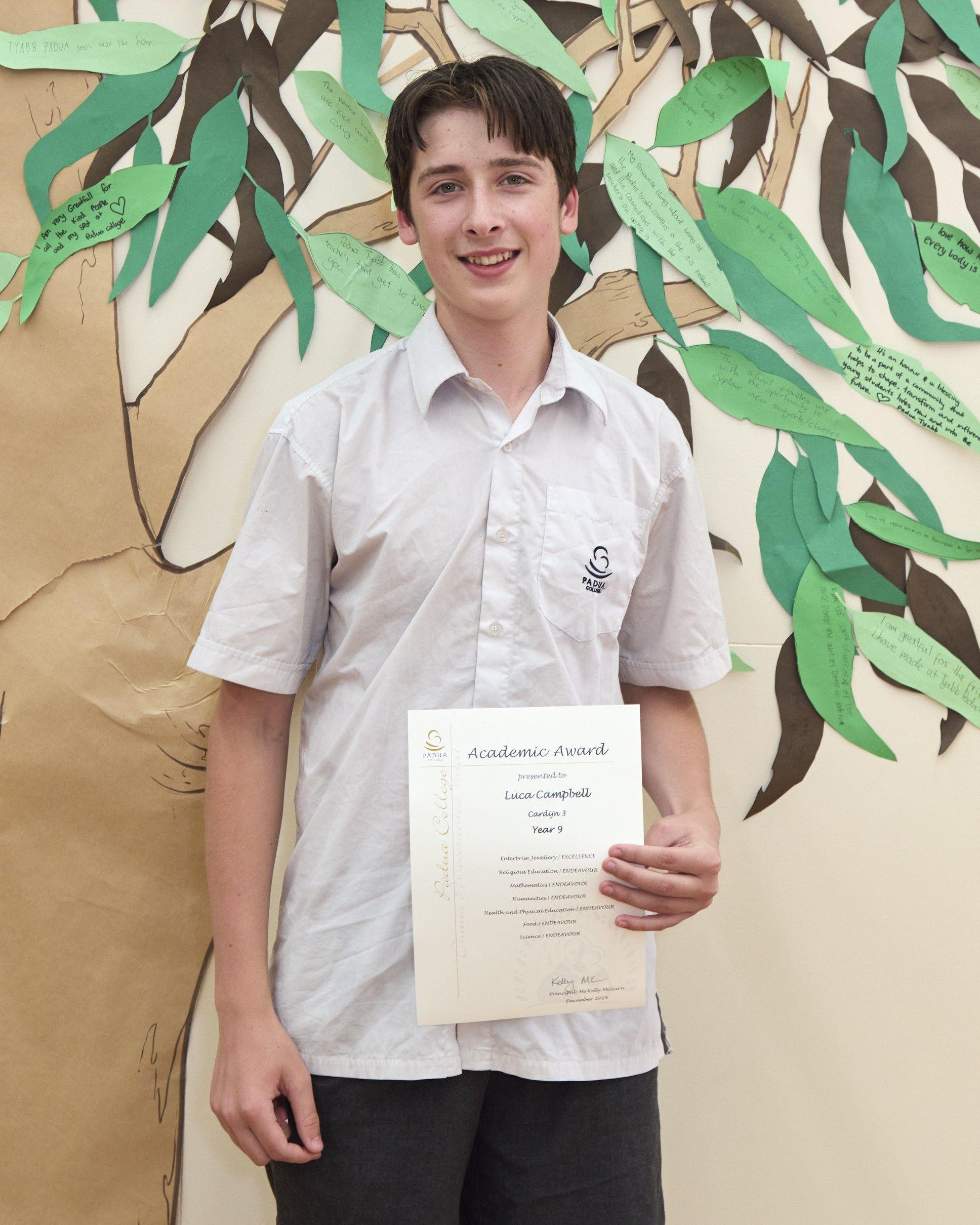 1 S4 A0717 Tyabb Dec24 YEAR 9 ACADEMIC AWARD 7