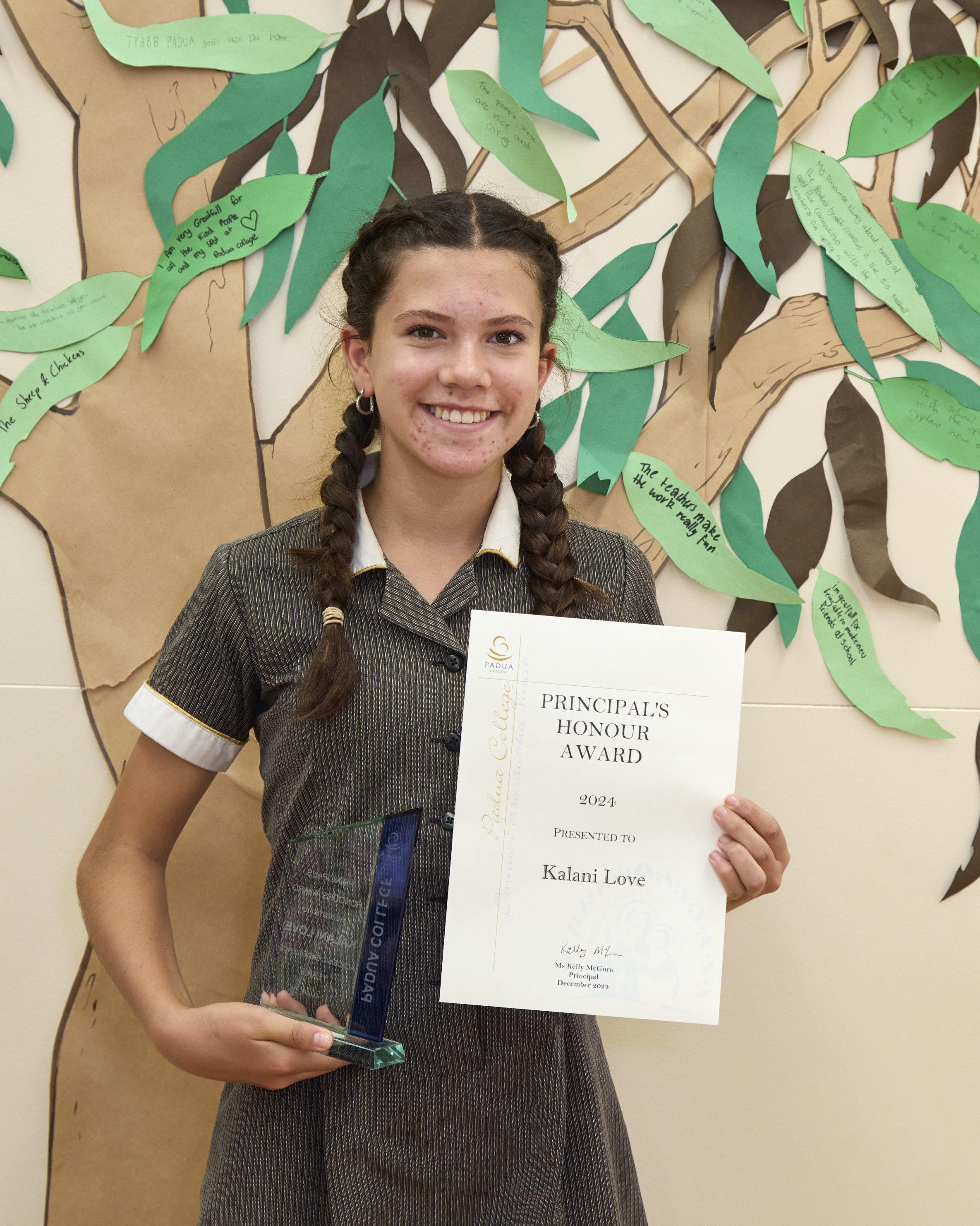 1 S4 A0738 Tyabb Dec24 Principals Honeour Award 2