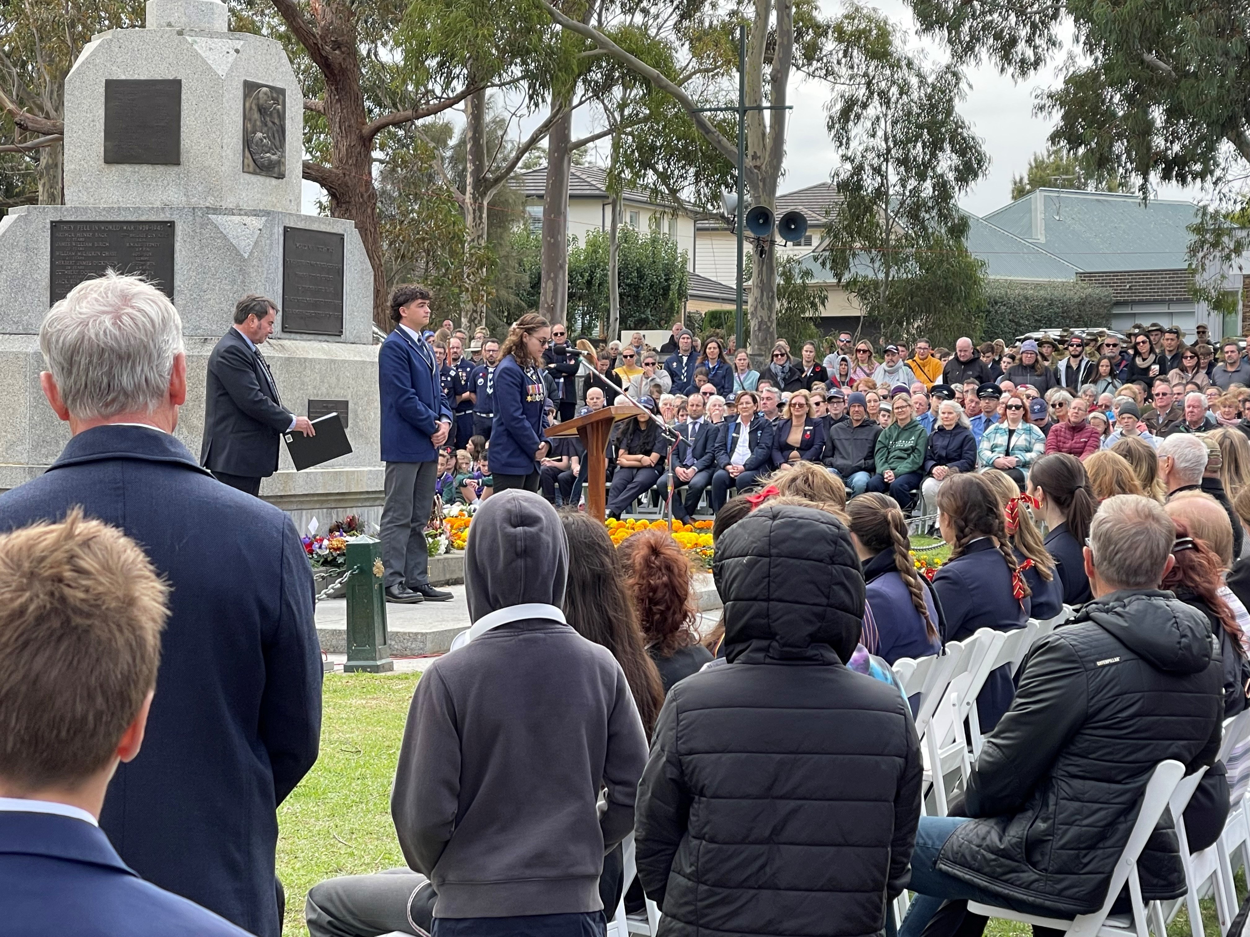 ANZAC 2024 Yas reading